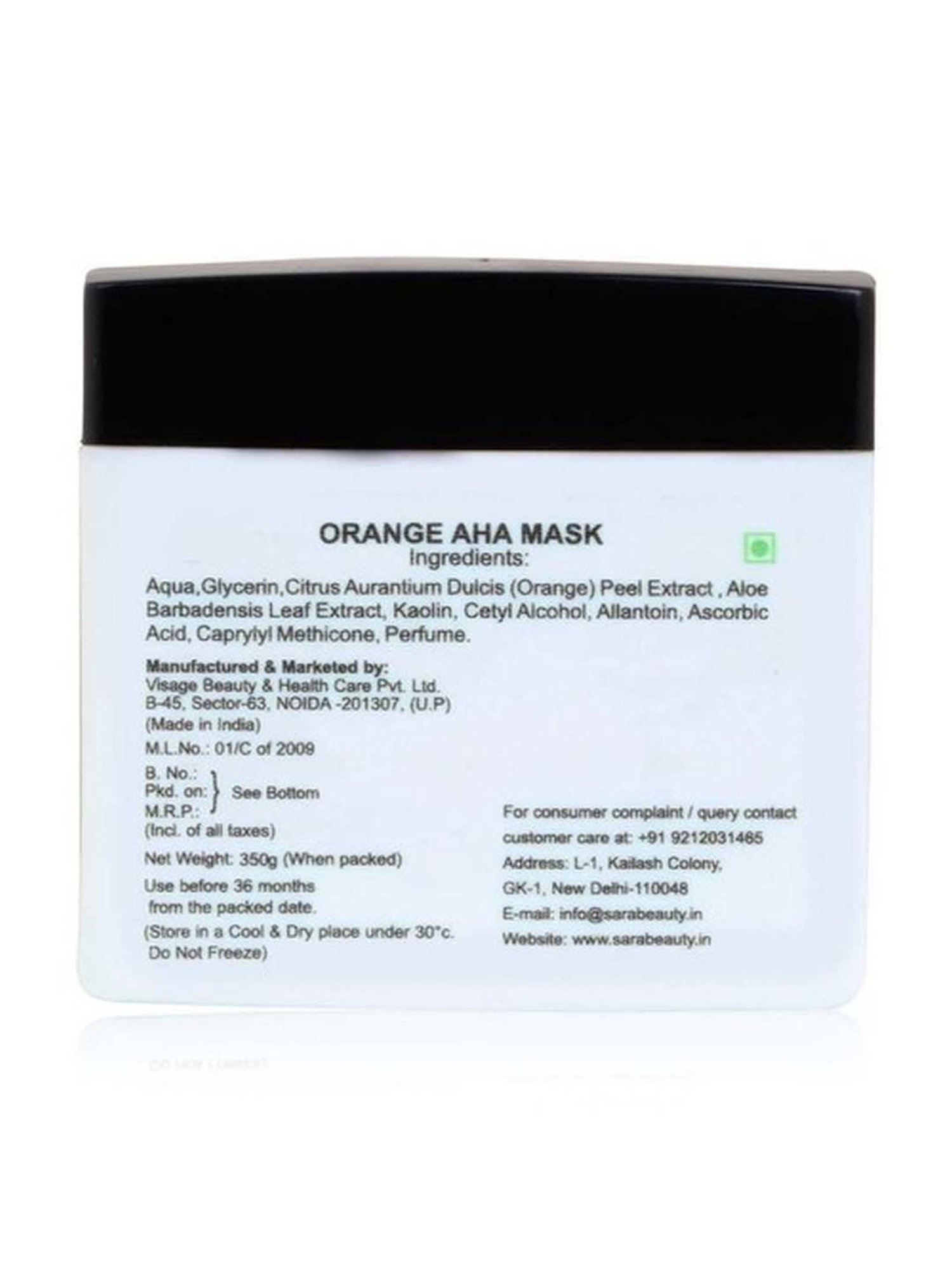 O3+ Sara Orange AHA Mask - 350 gm