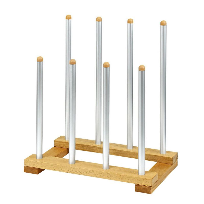 INNOKA 4 Pairs Boot Rack Organizer, Standing Wooden & Aluminum Storage Holder Hanger For Riding Boots, Rain Boots, Shoes - Easy to Assemble