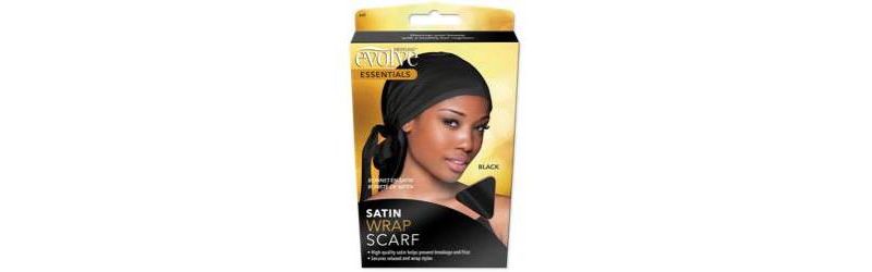 Evolve Satin Wrap Scarf - Black