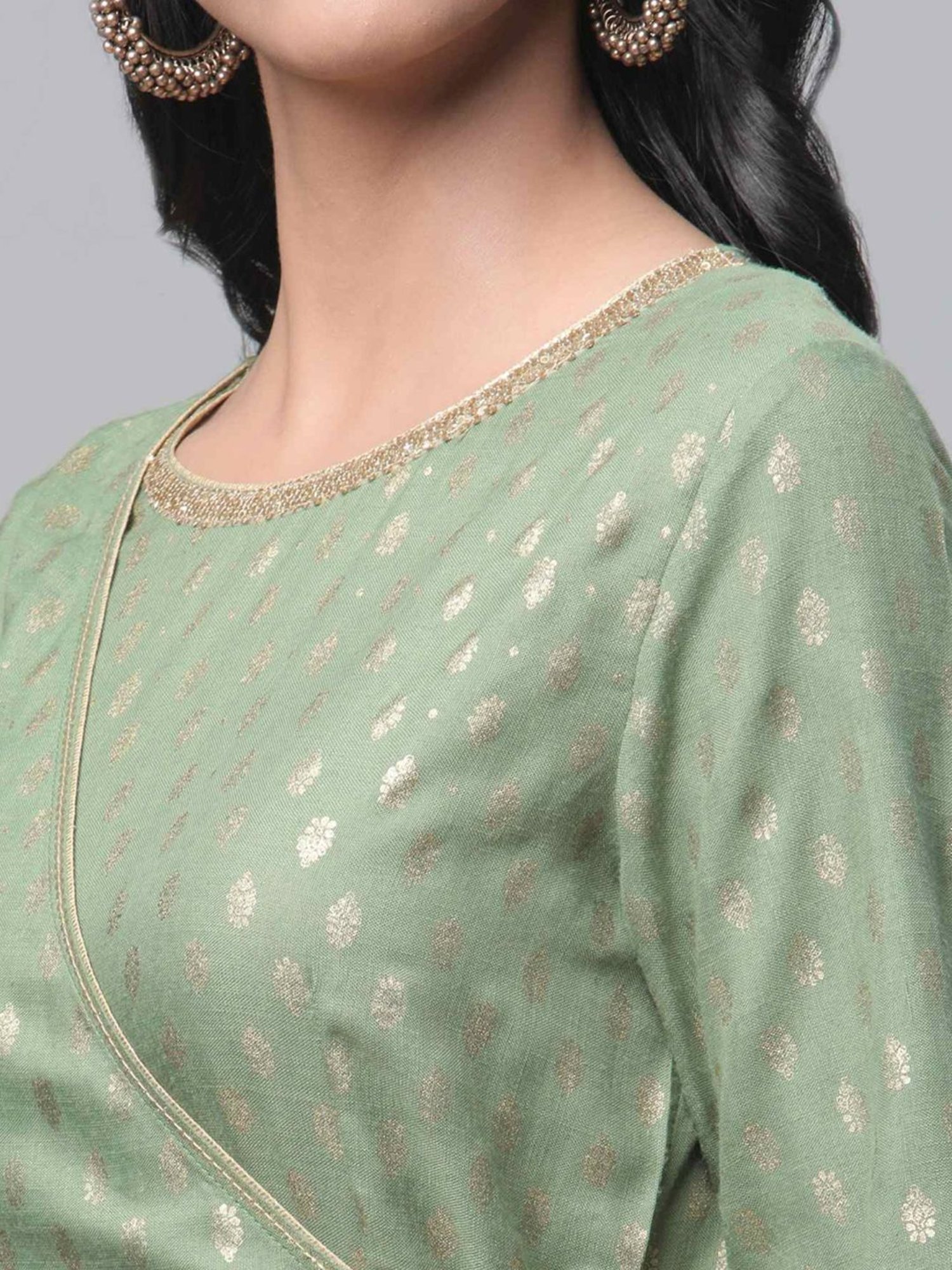 Aurelia Green Printed Jumpsuit