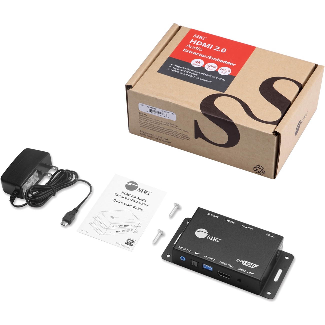 Siig Hdmi 2.0 Audio Extractor/Embedder