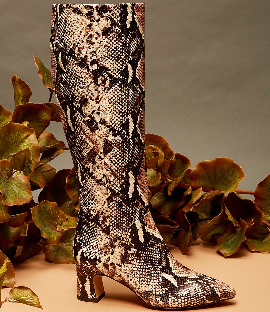 Alex Marie Pamilla Snake Print Tall Shaft Boots