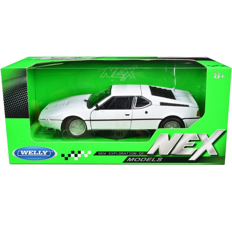 BMW M1 Coupe White "NEX Models" 1/24 Diecast Model Car by Welly