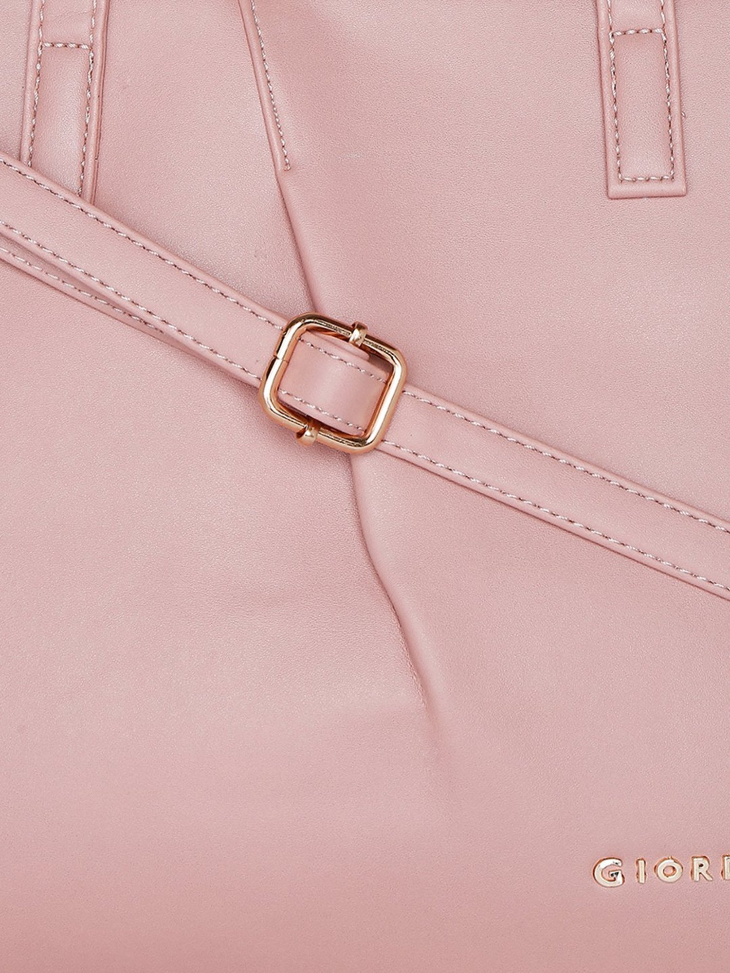 Giordano Baby Pink Solid Medium Shoulder Handbag