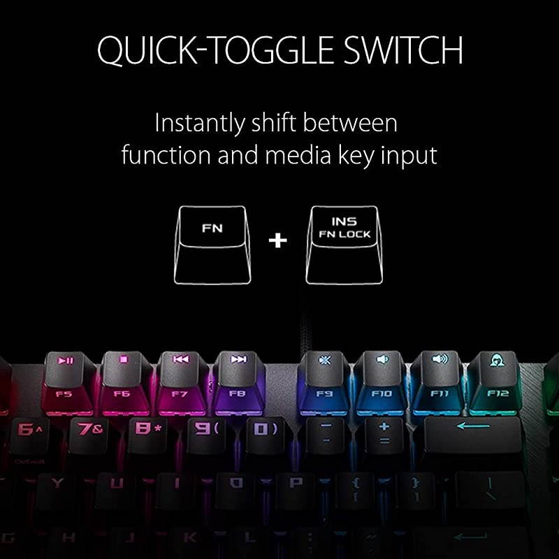 RGB Mechanical Gaming Keyboard ROG Strix Scope TKL | Cherry MX Brown Switches | 2X Wider Ctrl Key for FPS Precision | Gaming Keyboard for PC