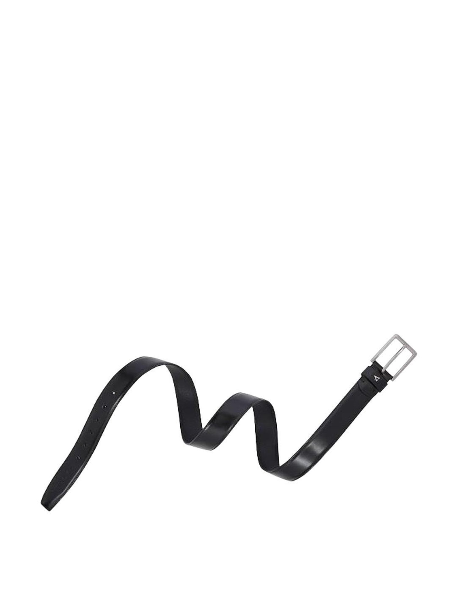 The Vertical Black Leather Formal Belt for Men