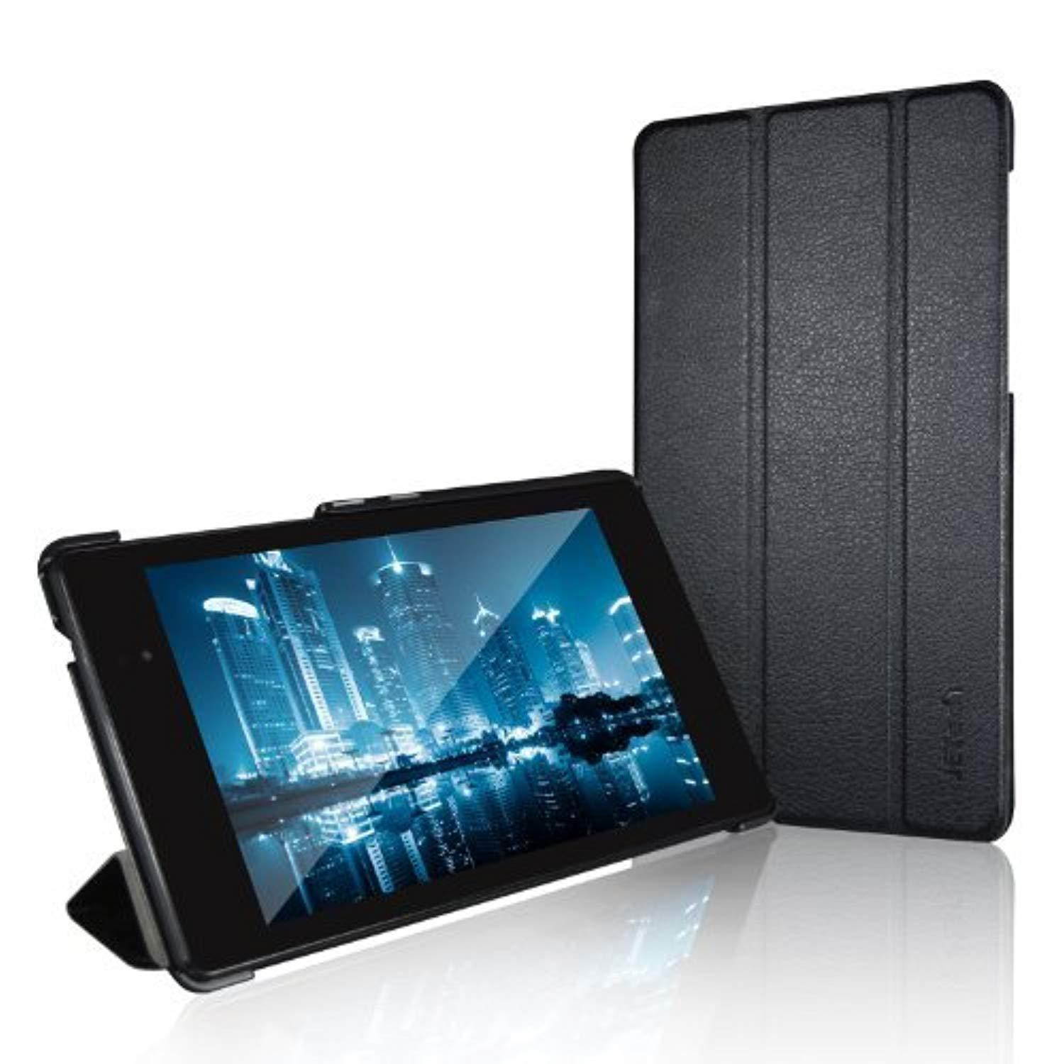 nexus 7 case, jetech slim-fit case cover for google nexus 7 2013 tablet w/stand and auto sleep/wake function (black)