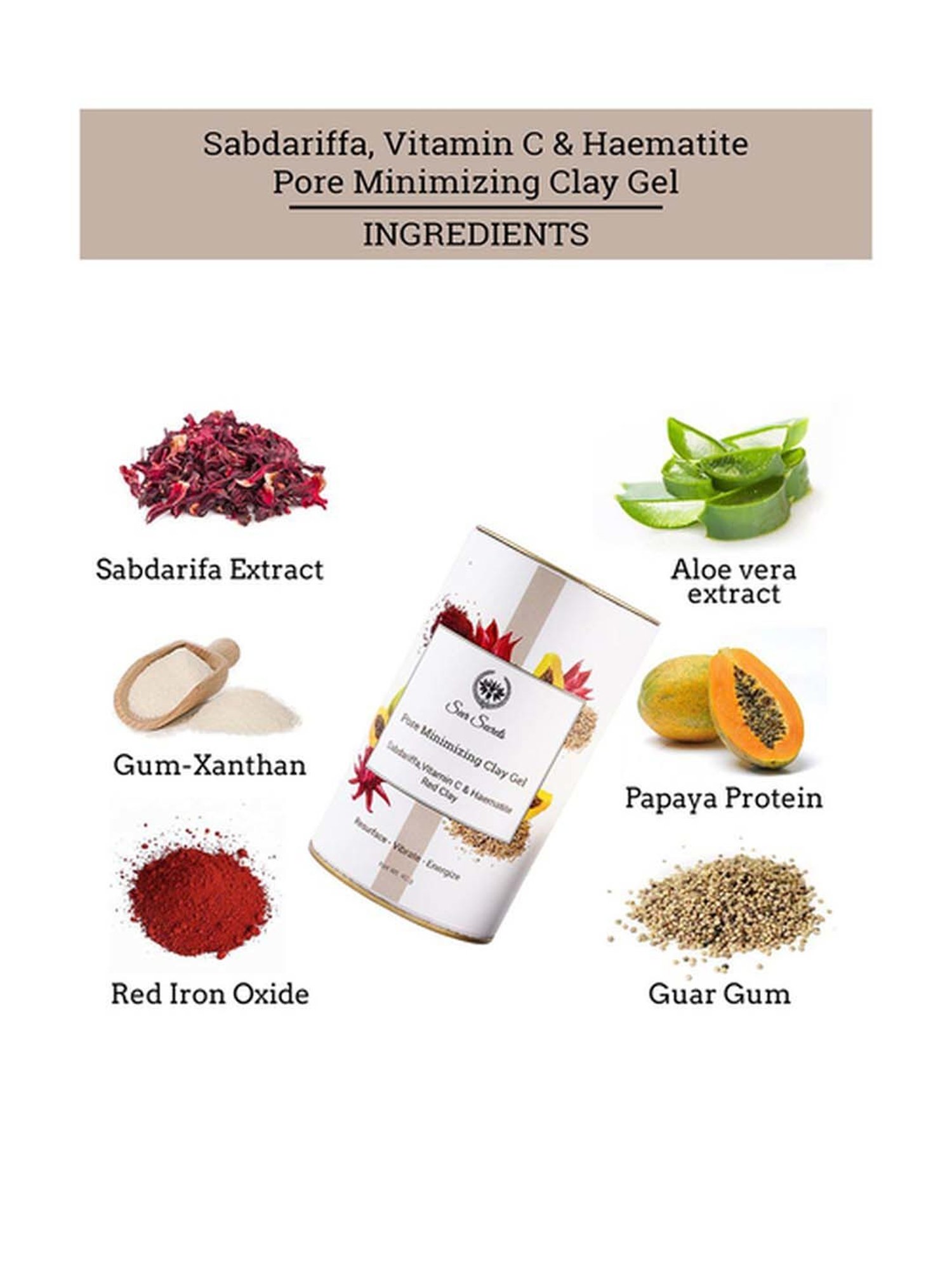 Seer Secrets Sabdariffa Red Clay Mask - 40 gm