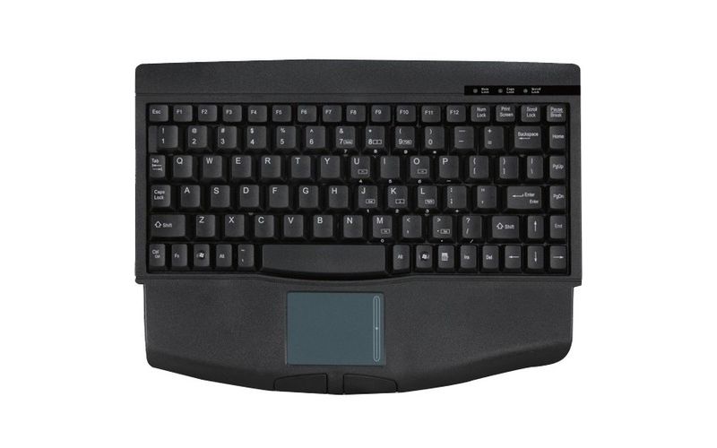 Adesso MiniTouch ACK-540UB Keyboard - USB - QWERTY - 88 Keys - Black