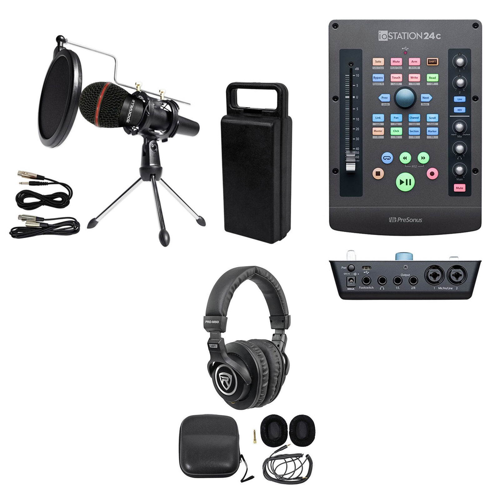 PRESONUS ioStation 24c 2x2 Recording interface Controller+Headphones+Mic+Stand