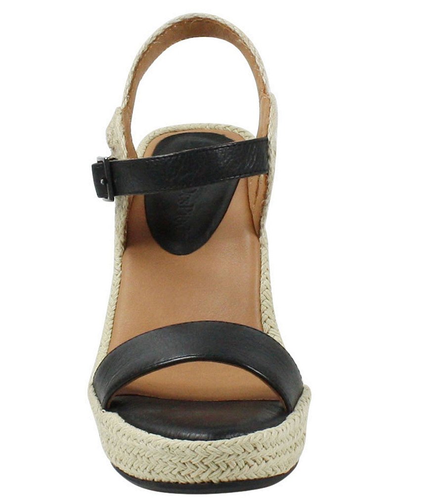 L'Amour Des Pieds Iditri Leather Jute Platform Wedge Sandals