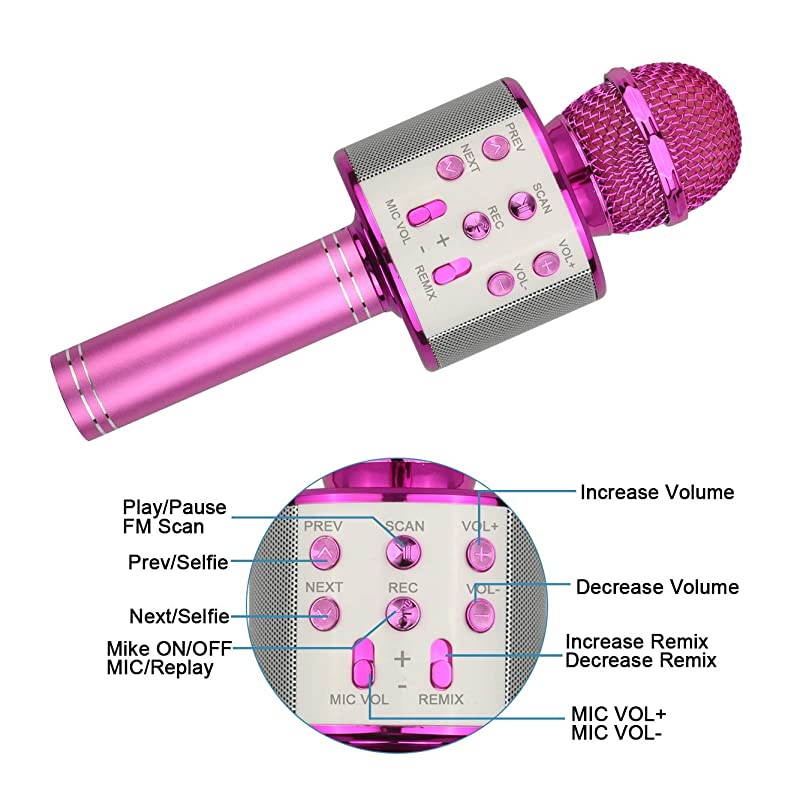 Birthday Gifts for 412 Year Old Girls  Wireless Karaoke Microphone Toys for 612 Year Old Girls Kids Birthday Party Gift for Girls Age 412