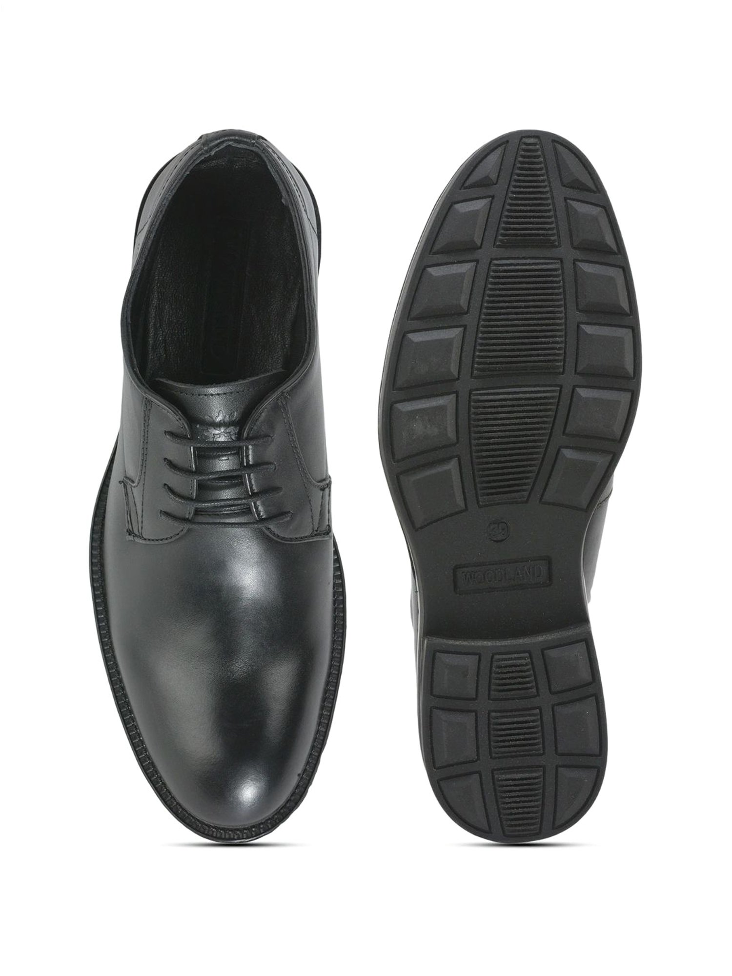 Woodland Men's Black Derby Shoes