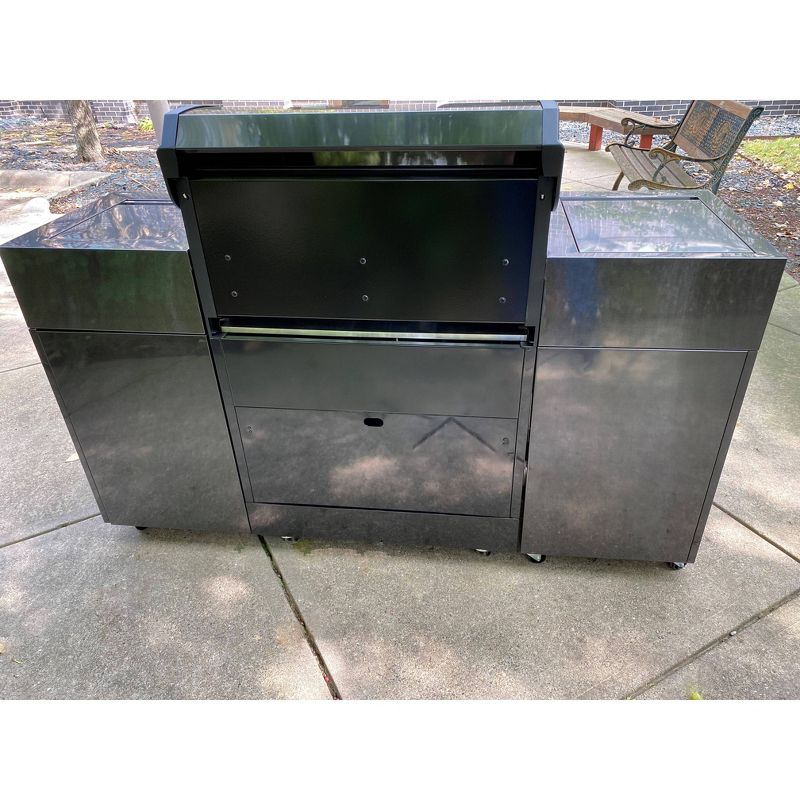 TYTUS 4-Burner  304 Gas Grill Island TI400SSBLP-3.4.1 Black Stainless Steel