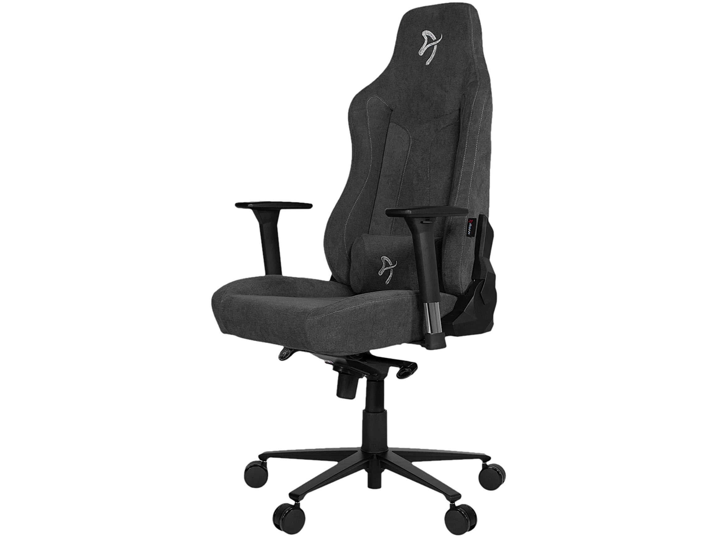 Arozzi VERNAZZA-SFB-DG Vernazza Soft Fabric Gaming Chair 3D Armrests Tilt + Lock Recline, Dark Grey