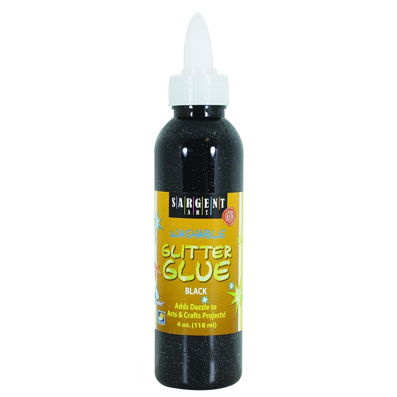 Sargent Art 221885 4Ounce Glitter Glue, Black