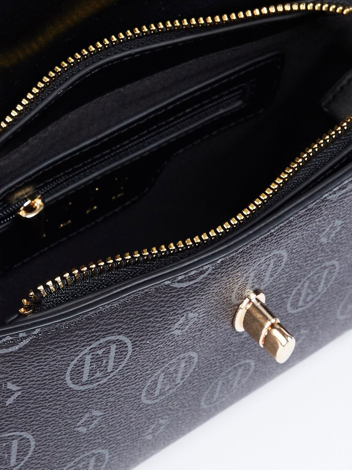 Elle Black Printed Sling Handbag