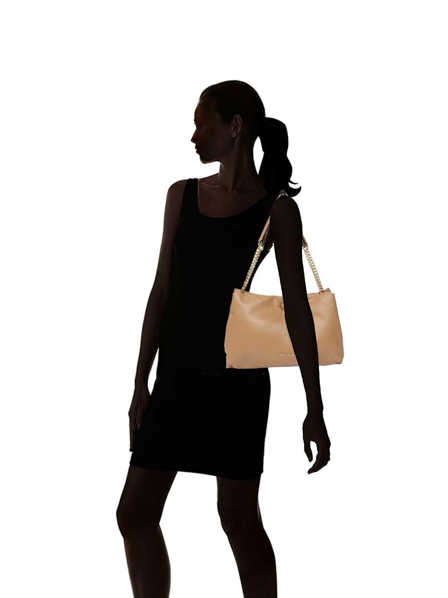 Marina Galanti Beige Solid Medium Shoulder Bag