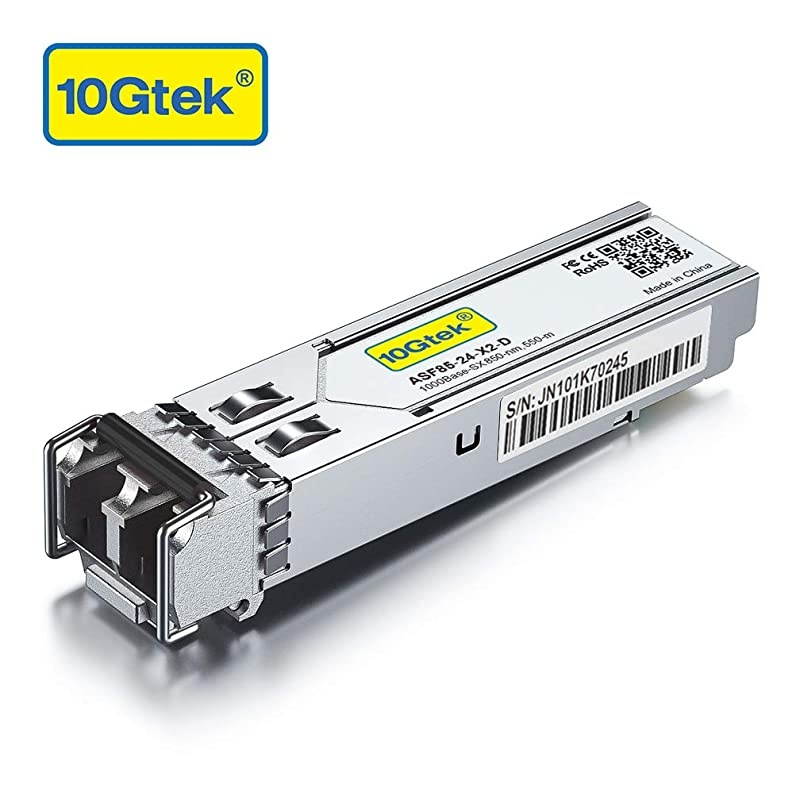 SFP 1000Base-SX, 850nm MMF, up to 550 Meters, for Cisco GLC-SX-MMD/GLC-SX-MM/SFP-GE-S, Meraki MA-SFP-1GB-SX, Ubiquiti UF-MM-1G, Mikrotik S-85DLC05D, D-Link, Supermicro, Netgear and More.