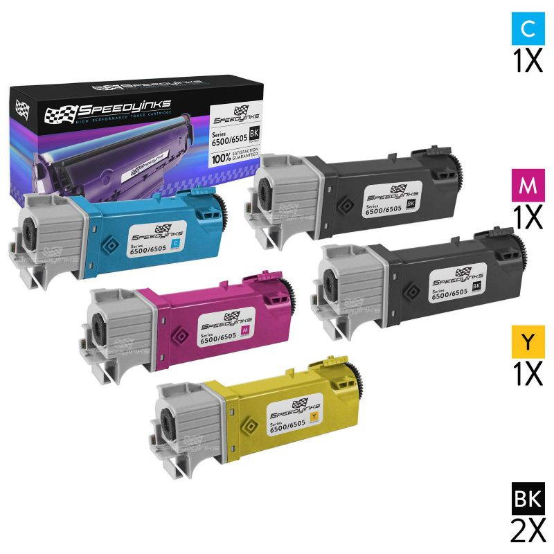 Speedy Inks - Compatible Xerox 6500 Set of 5 Toner Cartridges 106R01597 106R01596 106R01595 106R01594