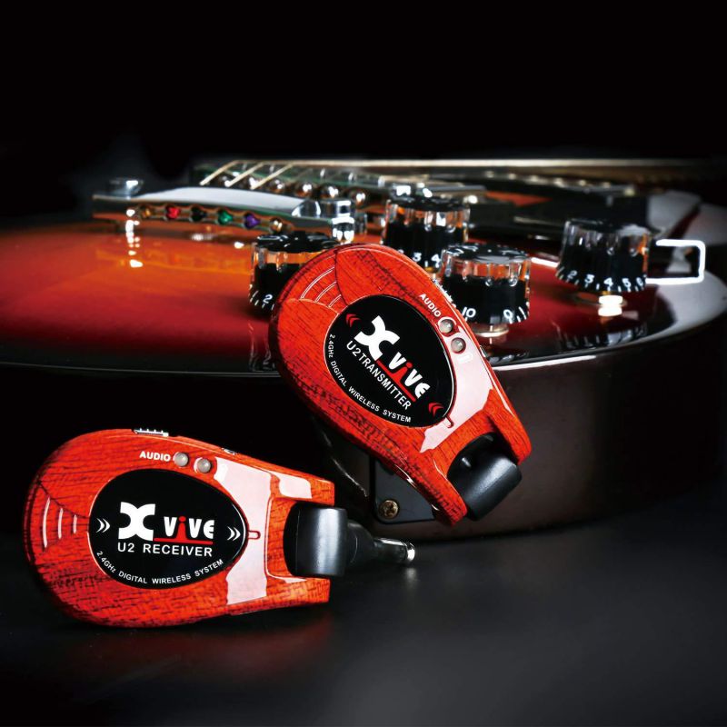 Xvive U2 Guitar Wireless System with Rechargeable 2.4GHz Digital Guitar Transmitter and Receiver for Electric Guitar, Bass, Violin