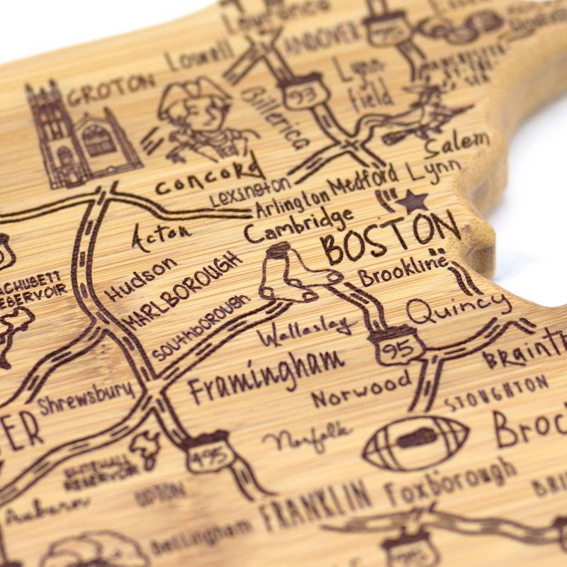 Totally Bamboo Destination Massachusetts Serving and Cutting Board