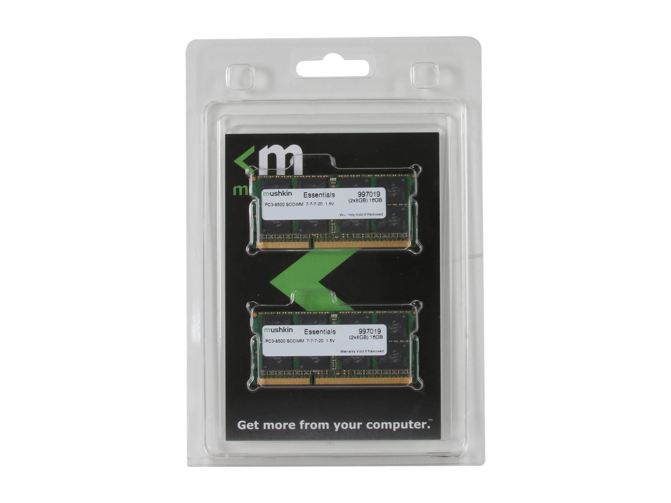 Mushkin Enhanced 2GB 204-Pin DDR3 SO-DIMM DDR3 1066 (PC3 8500) Laptop Memory Model 991643