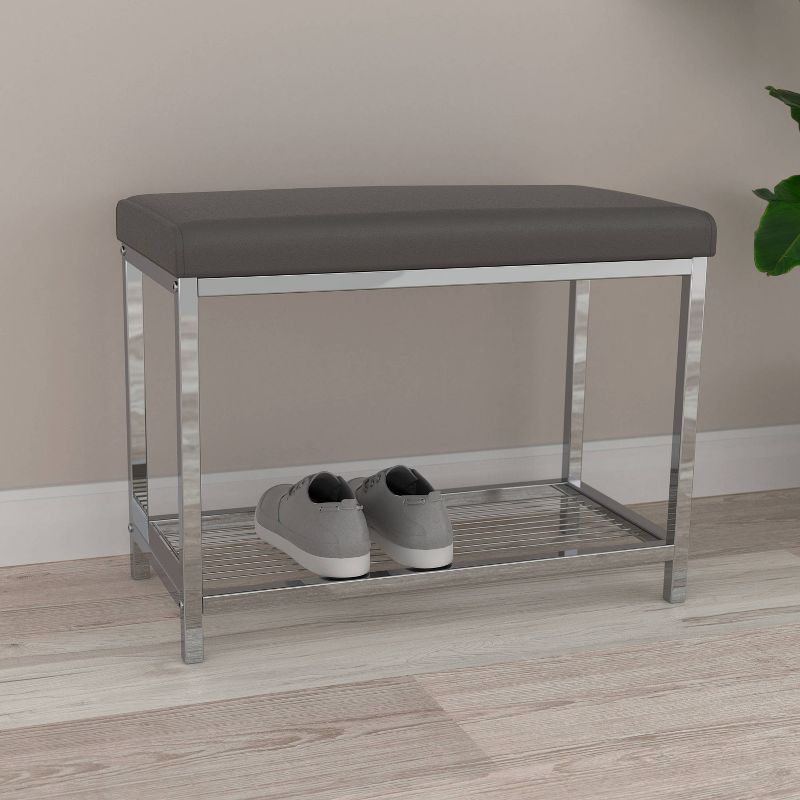 Moderna Extra Wide Vanity Seat Gray - Better Living Products