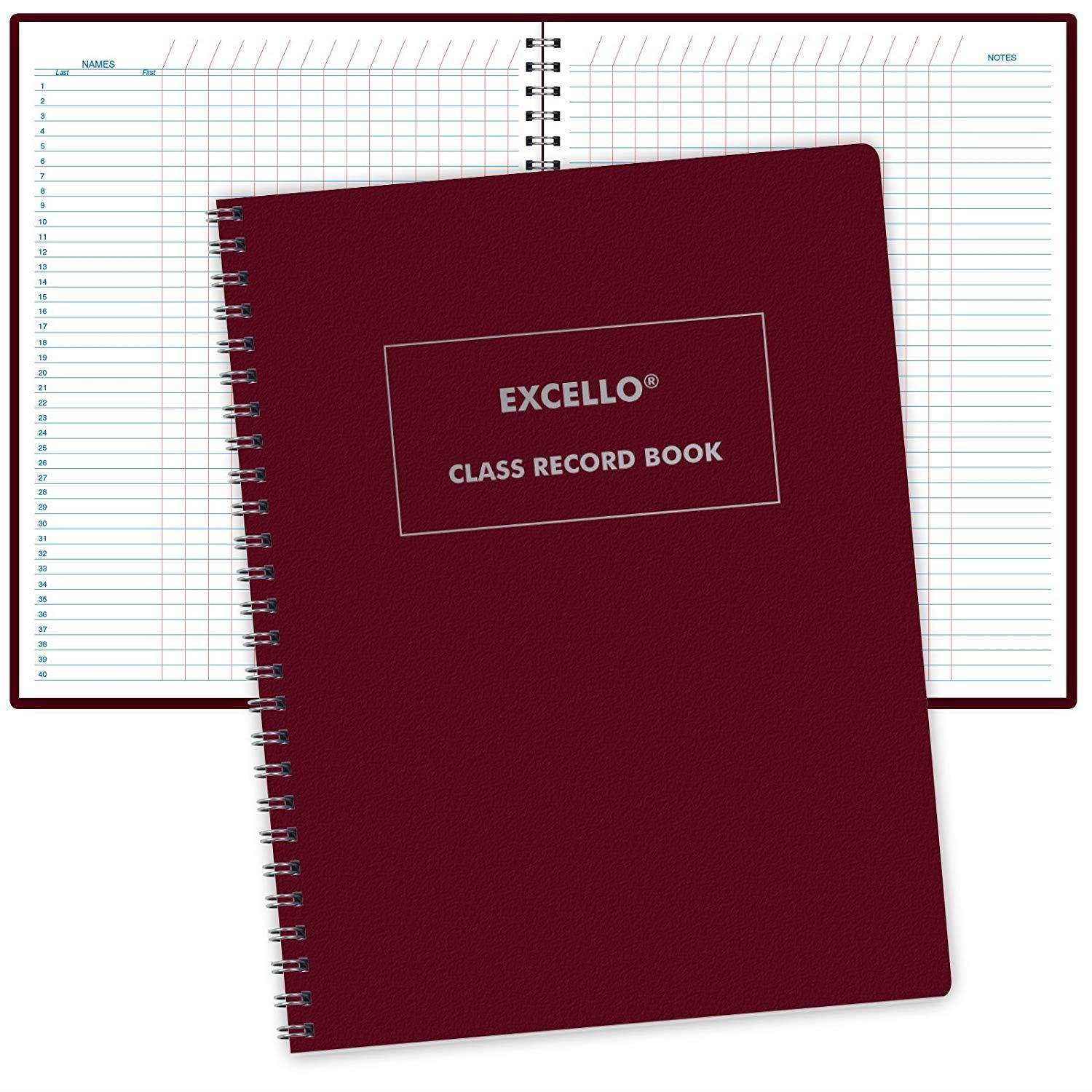 Class Record Book Unstructured.set it up to record grades your way! 40 student names (Excello)