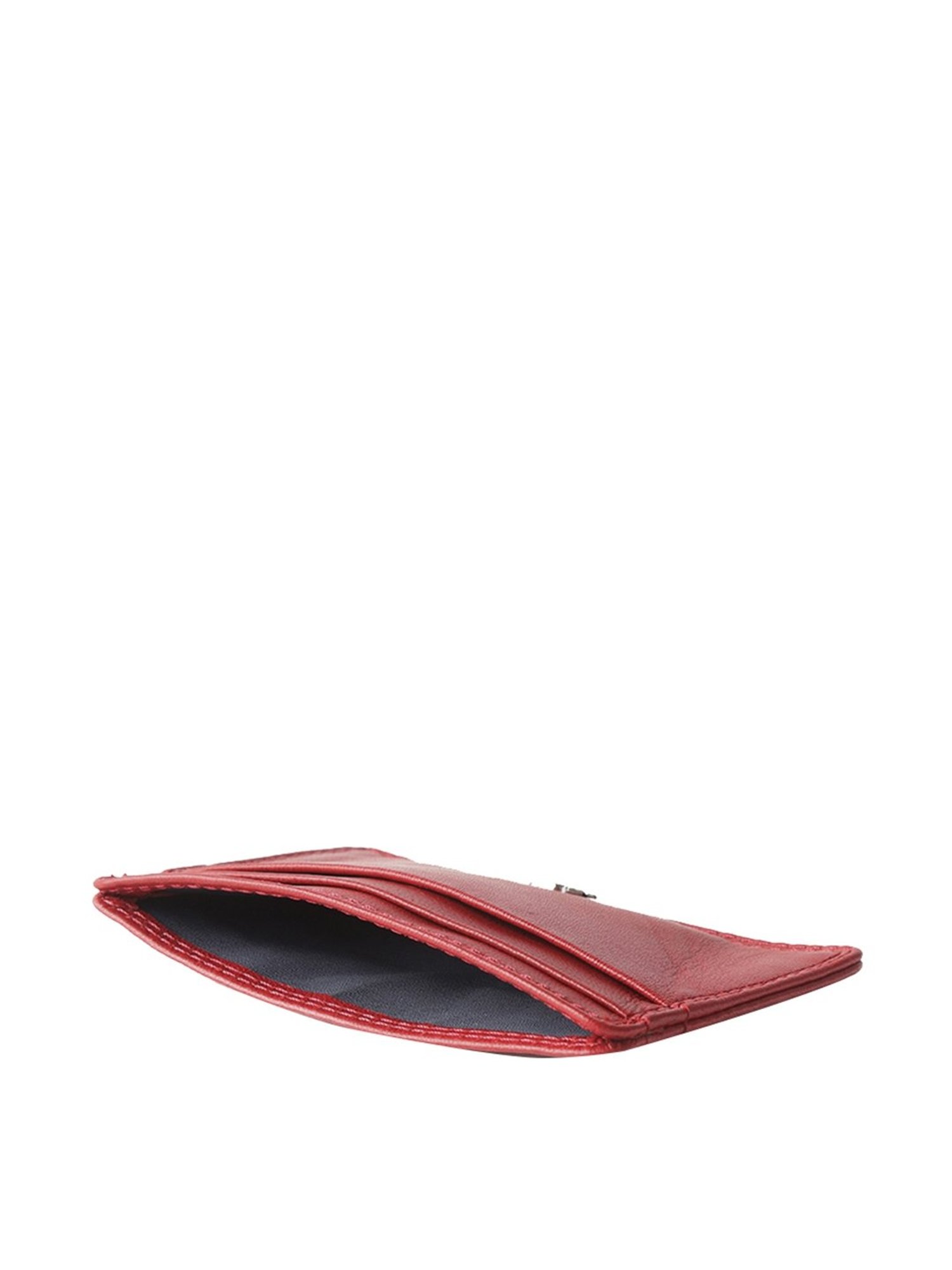 Brown Bear Red Casual Leather Rfid Card Holder for Men