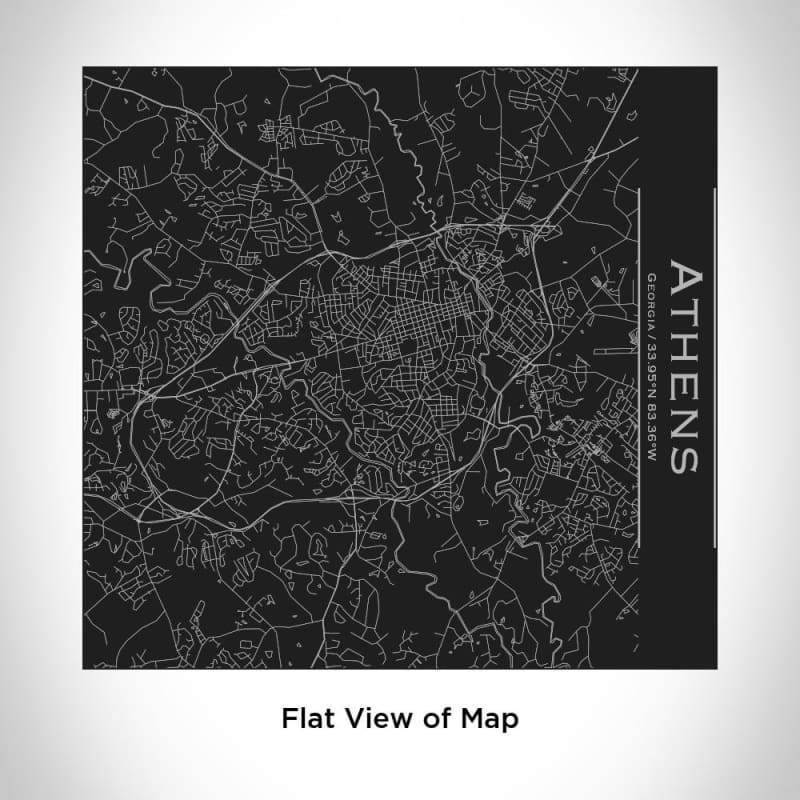 Athens - Georgia Map Tumbler in Matte Black