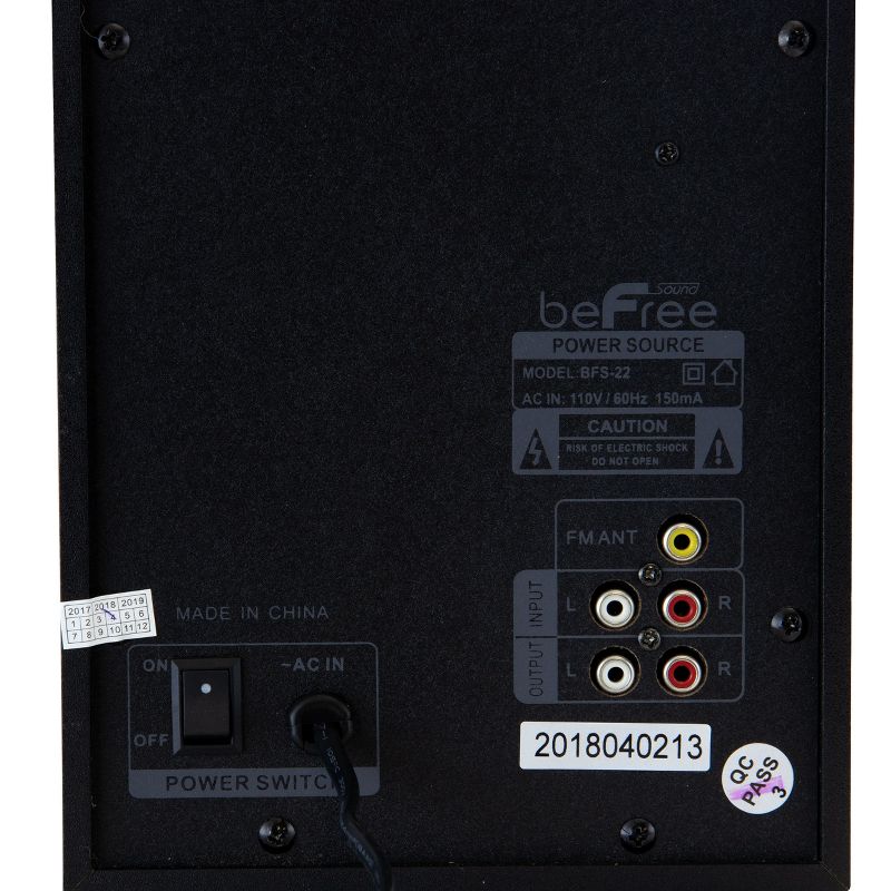 beFree Sound 2.1 Channel Bluetooth Surround Sound Speaker System in Black