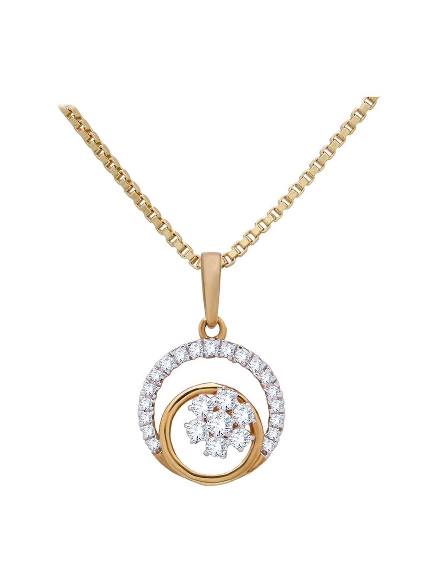 Waman Hari Pethe Jewellers 18k Gold & Diamond Pendant without Chain for Women