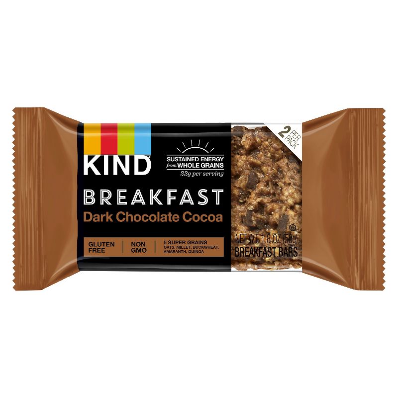 KIND Dark Chocolate Cocoa Protein Breakfast Bars - 4ct