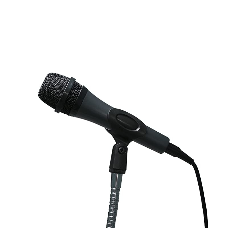 PAD-MTG Microphone Clip and 7-13 Inch Tablet Holder Gooseneck Clamp Stand for Karaoke/DJ/Recording/Performance