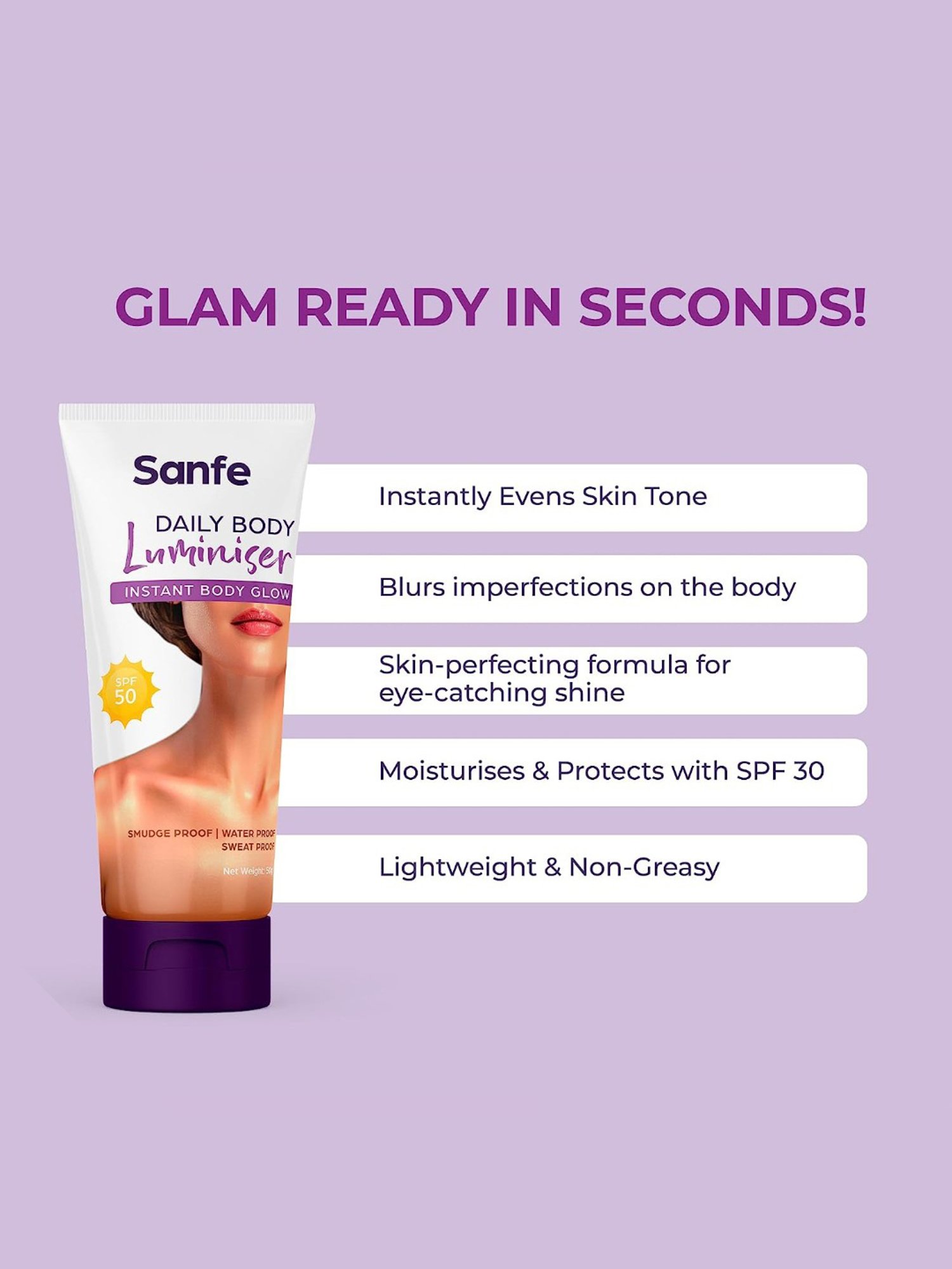 Sanfe Daily Body Luminiser with SPF 50 - 50 gm