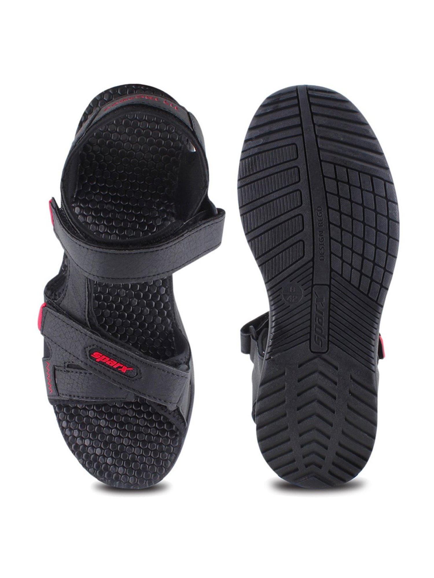 Sparx Men's Black Floater Sandals