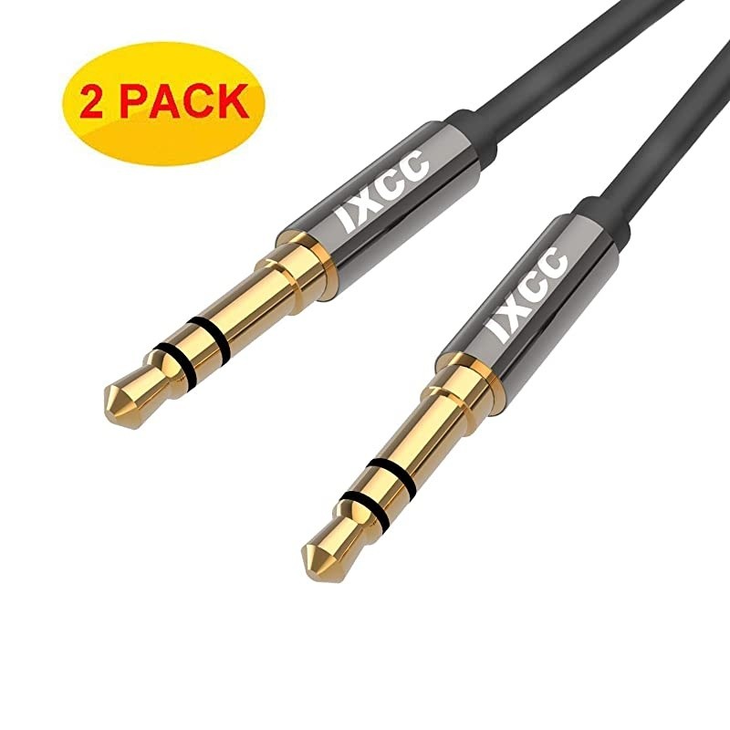 3.5mm Male to Male Aux Audio Stereo Cable [2Pack], [Ultra-Slim]  4Feet Auxiliary Cord for Car and All 3.5mm-Enabled Devices, Apple, Samsung, Android, Windows and MP3 Player