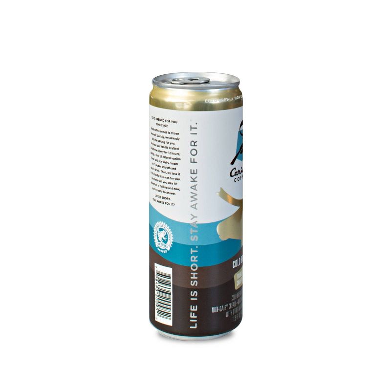 Caribou Coffee Cold Brew Vanilla Crafted - 11.5 fl oz Can
