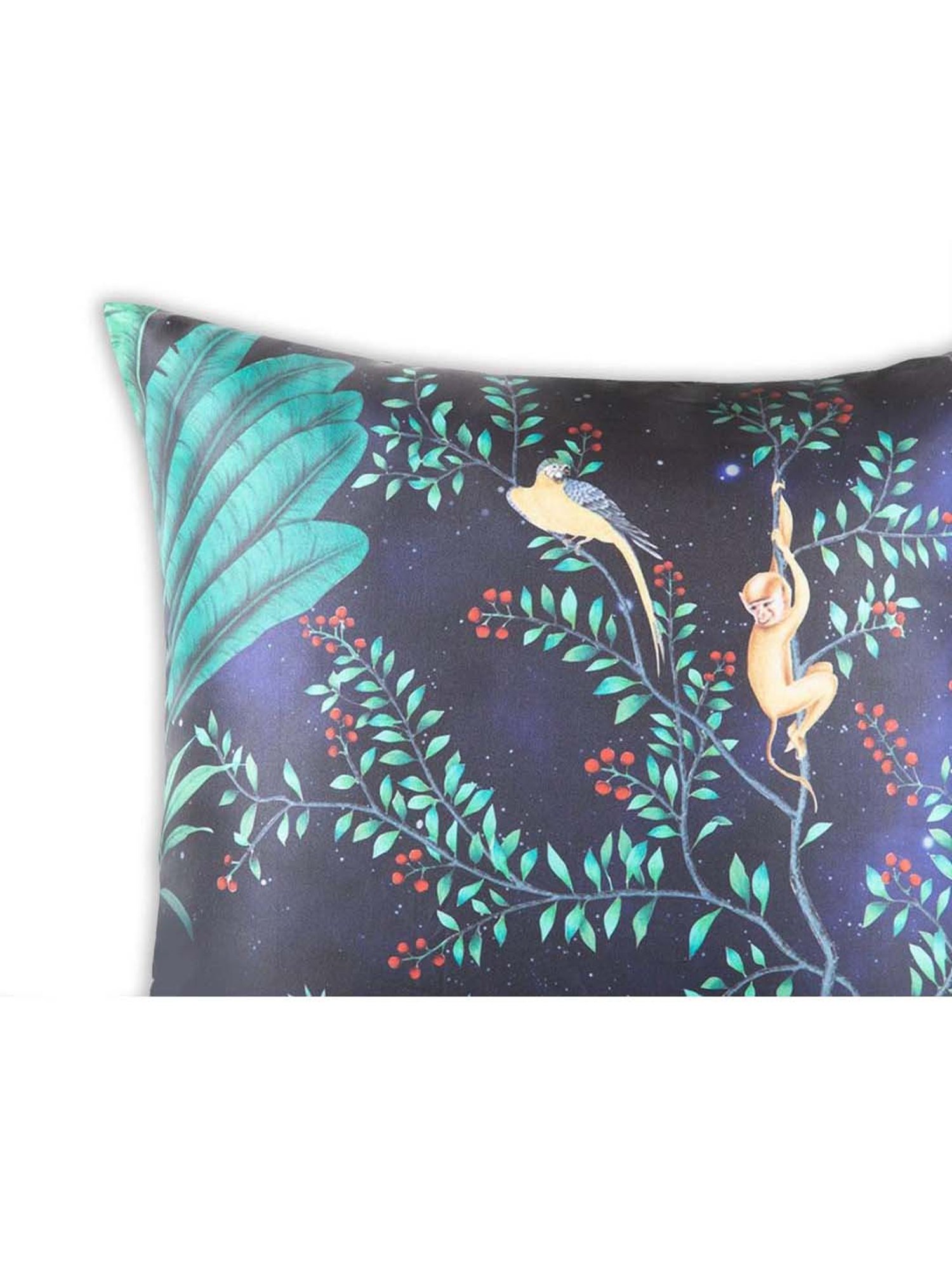 Home4U Multicolor Silk Large Cushion Cover - Set of 1