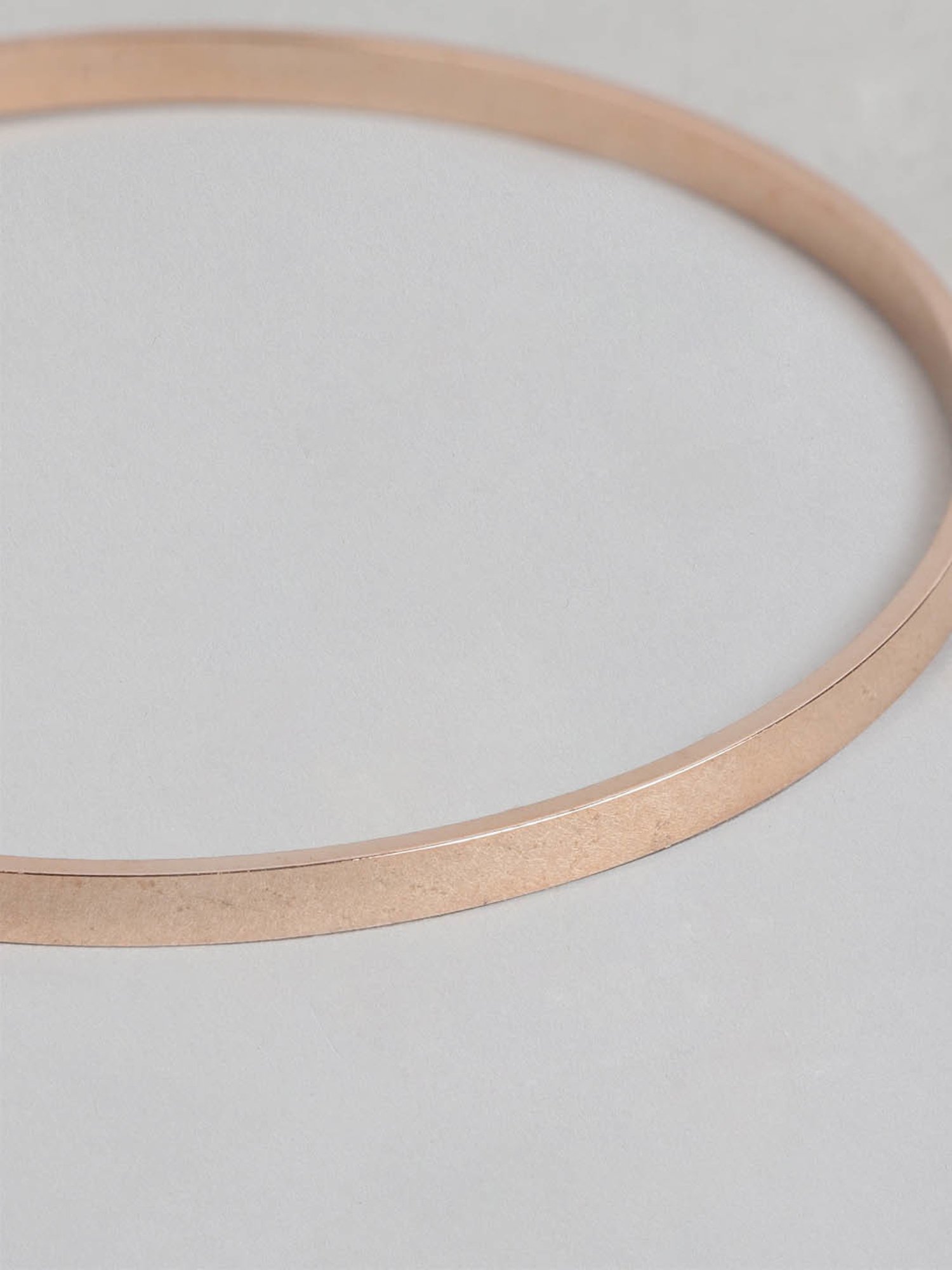 Zavya 925 Silver Rosy Splendor Rose Gold-Plated Bangle for Women