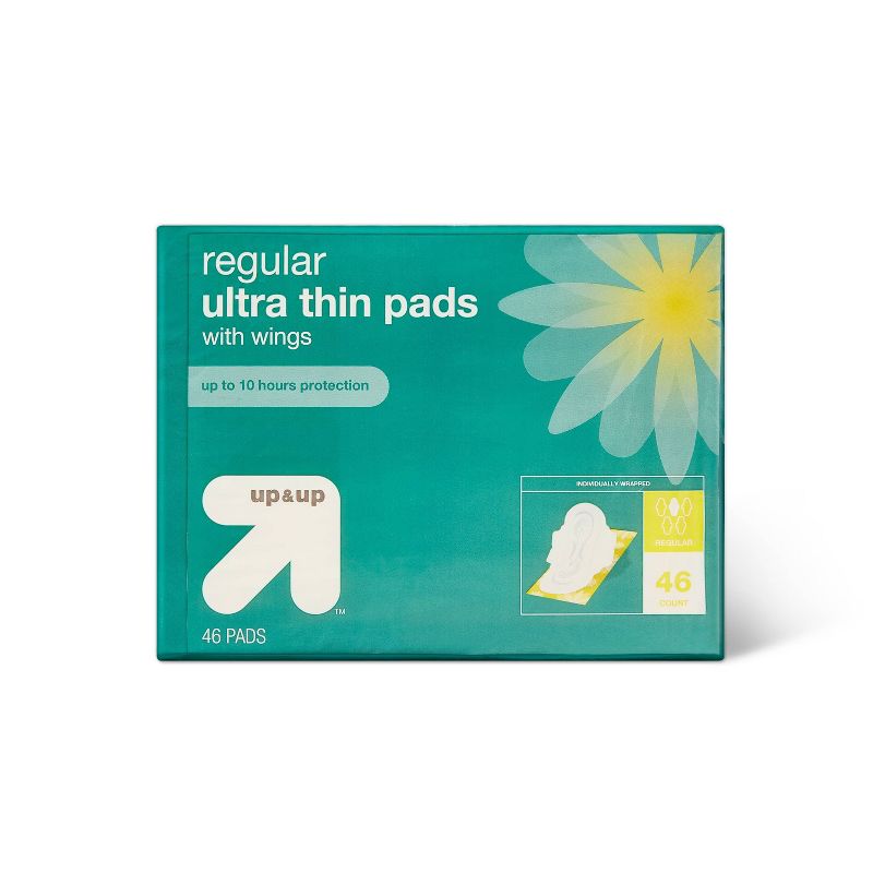 Ultra Thin Regular Pads with Wings - 46ct - up & up™