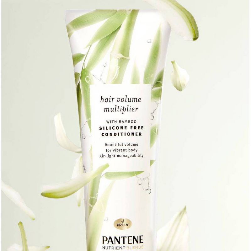 Pantene Nutrient Blends Hair Volume Multiplier with Bamboo Shampoo and Conditioner Dual Pack For Fine Hair