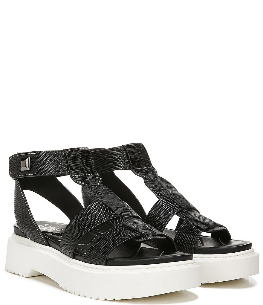 Franco Sarto Wallow Lizard Print Platform Sandals