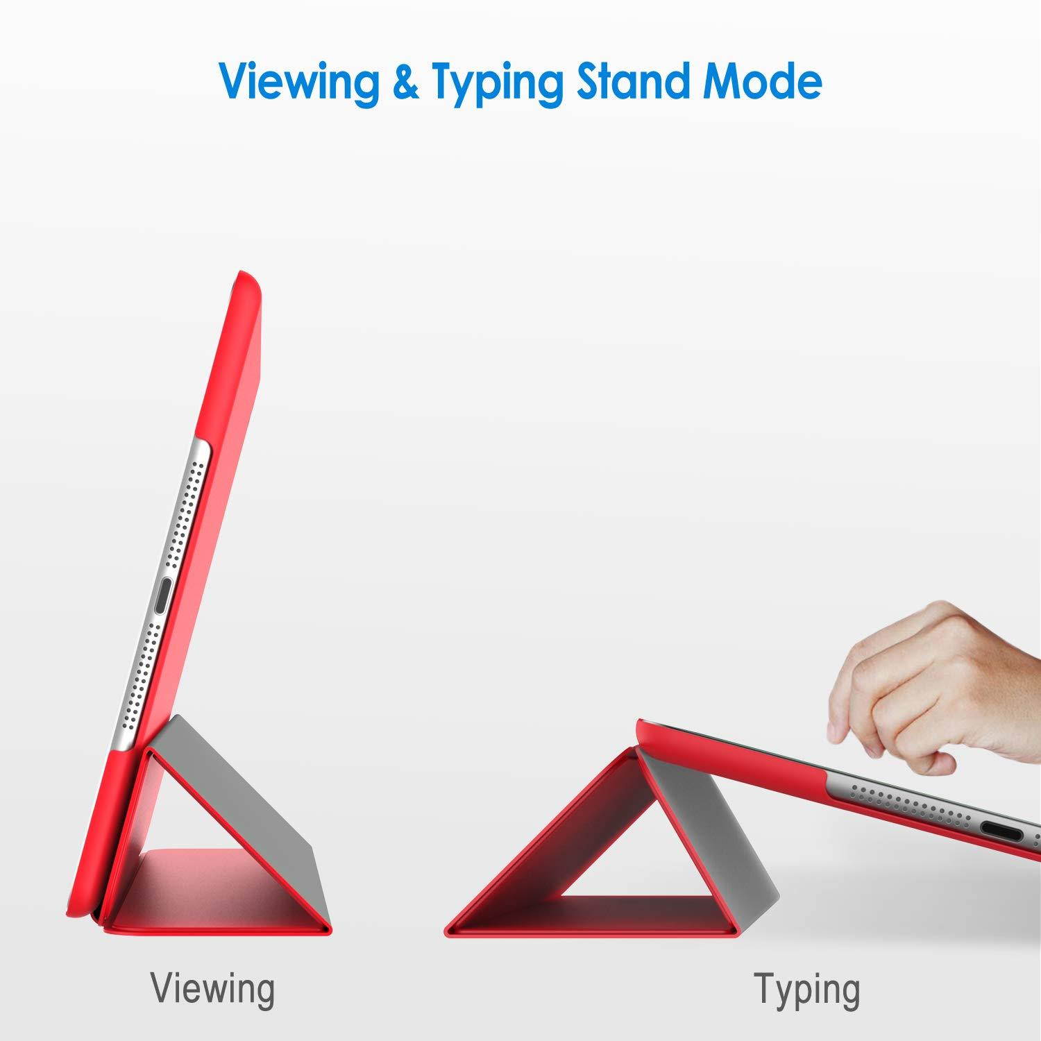 JETech Case for Apple iPad Air 1st Edition (NOT for iPad Air 2), Smart Cover with Auto Wake/Sleep, Red