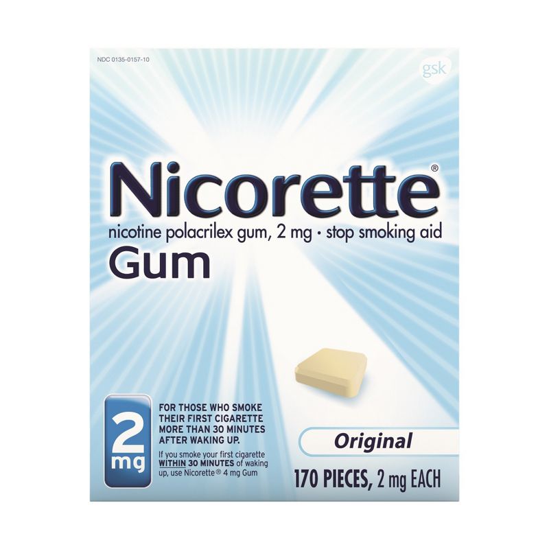 Nicorette 2mg Stop Smoking Aid Gum - Original - 170ct