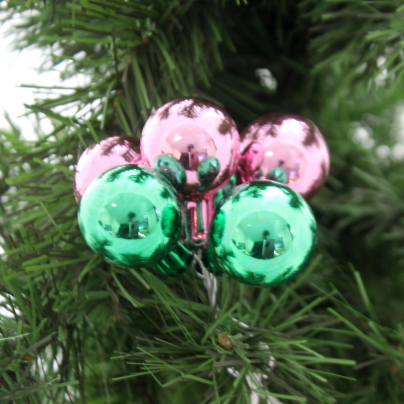 Shiny Brite 1.5" Christmas Confetti Clusters Vintage Vibrant  -  Tree Ornaments
