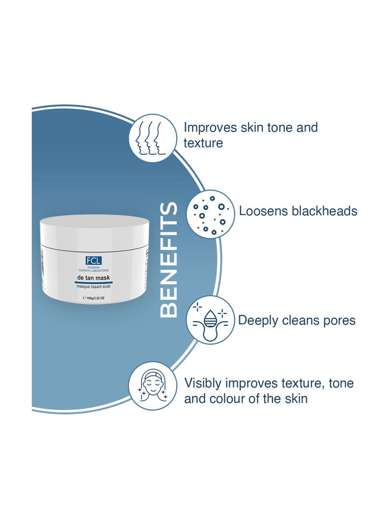 Fcl De Tan Mask Removes Tan And Improves Skin Tone & Texture - 100 gm