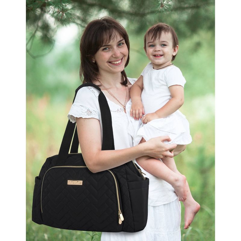 Fisher-Price Quilted Harper Frame Bag - Black