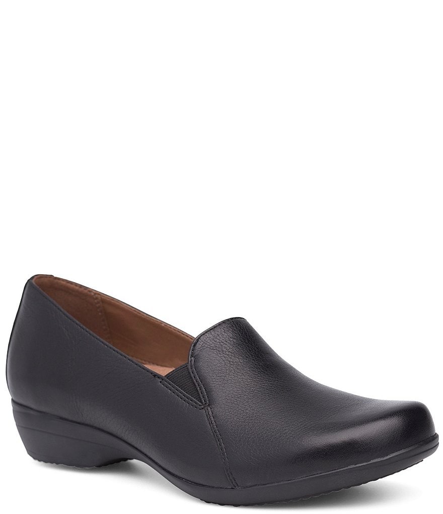 DKNY Eli Leather Logo Hardware Strap Loafers